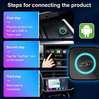 PlayAiBox Android 15 System CarPlay Android Auto Smart Ai Box 4+32GB pour YouTube Netflix 4+32GB Prise en charge de la carte SIM GPS intégré