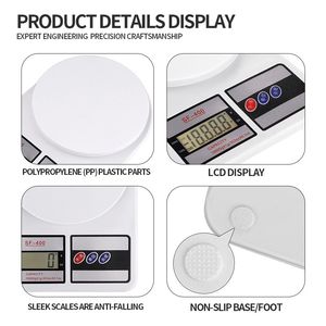 हॉट सेलिंग sf400 डिजिटल फूड रसोई पैमाने पर इलेक्ट्रॉनिक स्केल वजन रसोई डिजिटल पैमाने पर पोषण फल खाना पकाने का पैमाना - Product Image 4