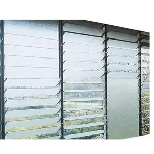 定制的窗户现代抗冲击铝Jalousie加纳卢浮宫露台窗户安全百叶窗铝玻璃窗