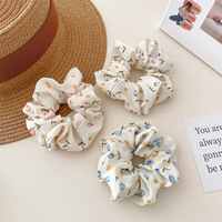 Chouchous floraux tendance en gros pour femmes, accessoires pour cheveux, élastiques pour queue de cheval, chouchous en tissu mignons et doux pour filles