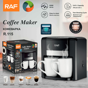 Nouvelles cafetières intelligentes réutilisables avec <span class=keywords><strong>filtre</strong></span>, machine à expresso Moka, <span class=keywords><strong>cafetière</strong></span> électrique à double tasse - Product Image 2