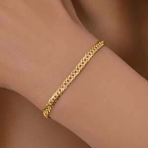 SY-H433 Zeadear - Pulsera de Cadena Chapada en Oro de 18k de 4 mm, Diseño Simple, Nueva Llegada, para Chicas - Product Image 2