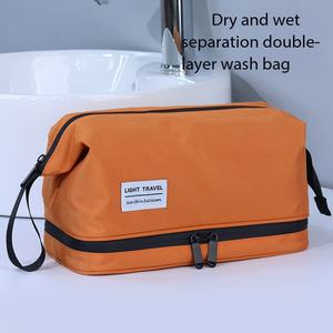 IStapromo Gifts Wet Separation Toiletry <b>Bag</b> Folding Portable Cosmetic BagLargeCapacity Nylon Waterproof Hanging <b>Storage</b> Wash <b>Bag</b> - Product Image 3