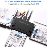 Adaptador Sata Ide a Usb 3,0 2,5 "3,5" Controlador de disco duro SSD ATA HDD Convertidor USB