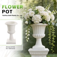 Grandes jardinières hautes d'extérieur élégantes pour mariage, pots de fleurs en plastique, grands pots de plantes d'extérieur pour la décoration