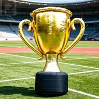 Trophée gonflable géant doré brillant personnalisé, modèle de coupe gonflable pour événements sportifs en plein air, récompenses et promotion marketing