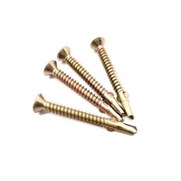 Zinc Plated Wing-Tip Self-Drilling Screw Flat Head Phillips Drive Carbon Steel Wood to Metal SDS Fastener Screws