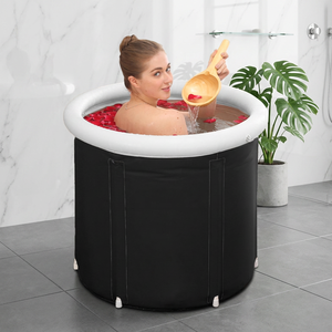 Equipo de Baño <span class=keywords><strong>para</strong></span> Spa en Casa <span class=keywords><strong>para</strong></span> Adultos, Bañera de Hielo Inflable de PVC, Plegable y Portátil, con Tapa y Embalaje en Caja Plegable <span class=keywords><strong>para</strong></span> Uso en el Baño - Product Image 1