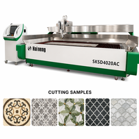 Mesin Pemotong WaterJet CNC 5 Axis Tekanan Tinggi untuk Memotong Marmer, Mosaik, dan Keramik