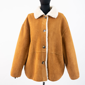 Manteau en daim pour femmes, vente en gros, doux, élégant, vêtements courts, vestes, <span class=keywords><strong>trench</strong></span>-coat en faux daim pour streetwear - Product Image 1