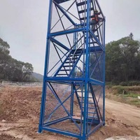 Cage d'échelle de sécurité modulaire en acier WACO pour la construction de ponts, vente directe d'usine