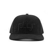 Gorras Trucker de 6 Paneles con Logotipo Personalizado al por Mayor, Bordado 3D Negro, Malla de Rizo, Estilo Hip Hop, para Deportes, Running y Actividades al Aire Libre, Certificación BSCI