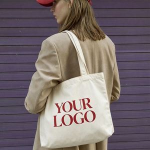Sac fourre-tout en toile grande capacité avec fermeture éclair, en stock, personnalisable avec logo et couleur, sacs de voyage pour mamans, sac de courses réutilisable - Product Image 3