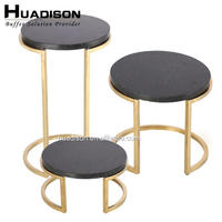 Huadison Équipement De Restauration Buffet Présentoir Dessert Table Plateau De Service Ensemble Rond Marbre Gâteau Stand Pour Gâteaux De Mariage