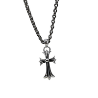 Collier en cuivre pour couple, style punk classique OEM, avec chaîne croisée et pendentif lettre unique, bijoux de mode personnalisés pour hommes
