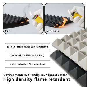 Tấm âm thanh màu đỏ và đen âm thanh bằng chứng bọt tường chống cháy & tiếng ồn hủy bỏ hấp thụ tiếng vang - Product Image 2