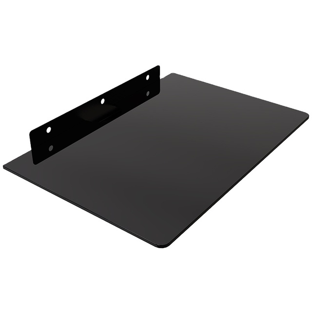 Tempered Glass DVD Shelf DVD Rack for Tv Wall Mount Load 10 KG Set Top Box Floating AV Shelf Component Shelf with Strengthened
