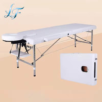 Table de massage pliable 3 sections en acier inoxydable pour salon de beauté, lit de spa facial et lit pour extensions de cils
