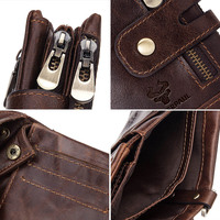 Portefeuille Pliant Classique en Cuir Véritable Personnalisé avec Blocage RFID, Pochette Courte, Rangement Multi-Couches, Chaîne Anti-Perte pour Voyage