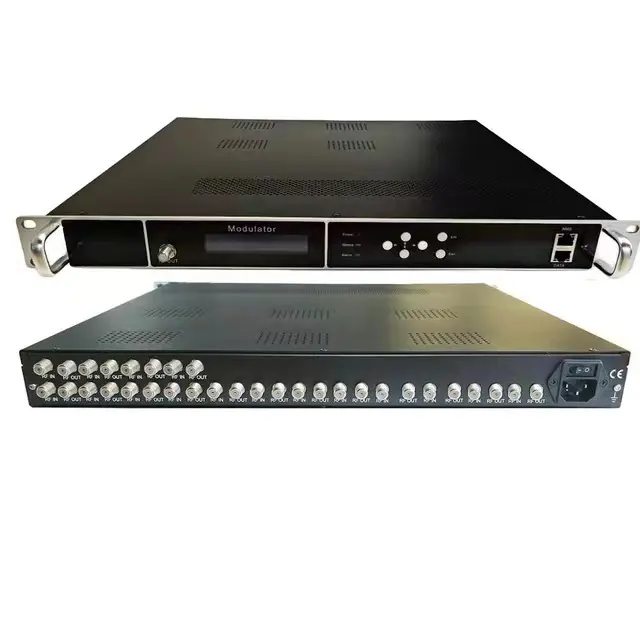 Satellitenfernsehempfang digitales Fernsehsignal DVB-T Modulator bestehend aus 8 DVB-T und 8 FTA DVB-S DVBS2