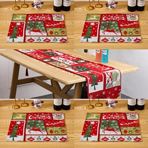 ชุดผ้ารองจานซานตาคลอสผ้าปูโต๊ะกันความร้อนสำหรับวันหยุด - Product Image 1