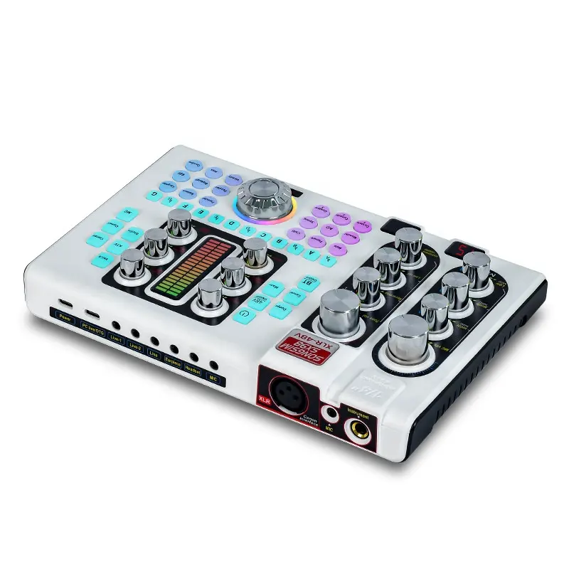 Kartu suara, peralatan kartu suara Live Stream penjualan Karaoke komputer perekam suara Mixer suara eksternal USB kartu suara