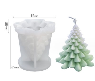 Stampo in silicone per candeliere per albero di Natale a 4 fori Stampi per candele aromatiche fatti a mano fai-da-te Portacandele in resina di gesso Strumento per la creazione artigianale