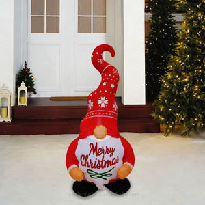 Gnomos Navideños Inflables de 4 Pies con Luces LED, Resistentes al Agua, Alimentados por CC, Decoración para Jardín y Hogar - Product Image 3