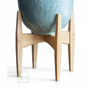 ชั้นเก็บของไม้ไผ่แบบชนบทพร้อมชั้นวางสำหรับอุปกรณ์ปลูกพืชและของใช้ในบ้าน - Product Image 1