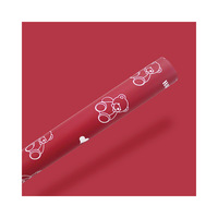 Papier d'emballage Xihuanong motif ours de dessin animé, cœur et fleurs, imperméable, en OPP, pour bouquets DIY, matériel de fleuriste