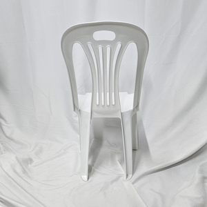 <span class=keywords><strong>Chaise</strong></span> de <span class=keywords><strong>jardin</strong></span> empilable blanche pas chère en plastique PP <span class=keywords><strong>sans</strong></span> accoudoirs pour événements en plein air - Product Image 3