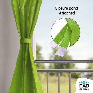 Lime Grass Eyelet Outdoor Curtains 180 GSM with Fresh Vibrant Green Tones and Soft Light Filtering Fabric for Bright Balcony - Product Image 3