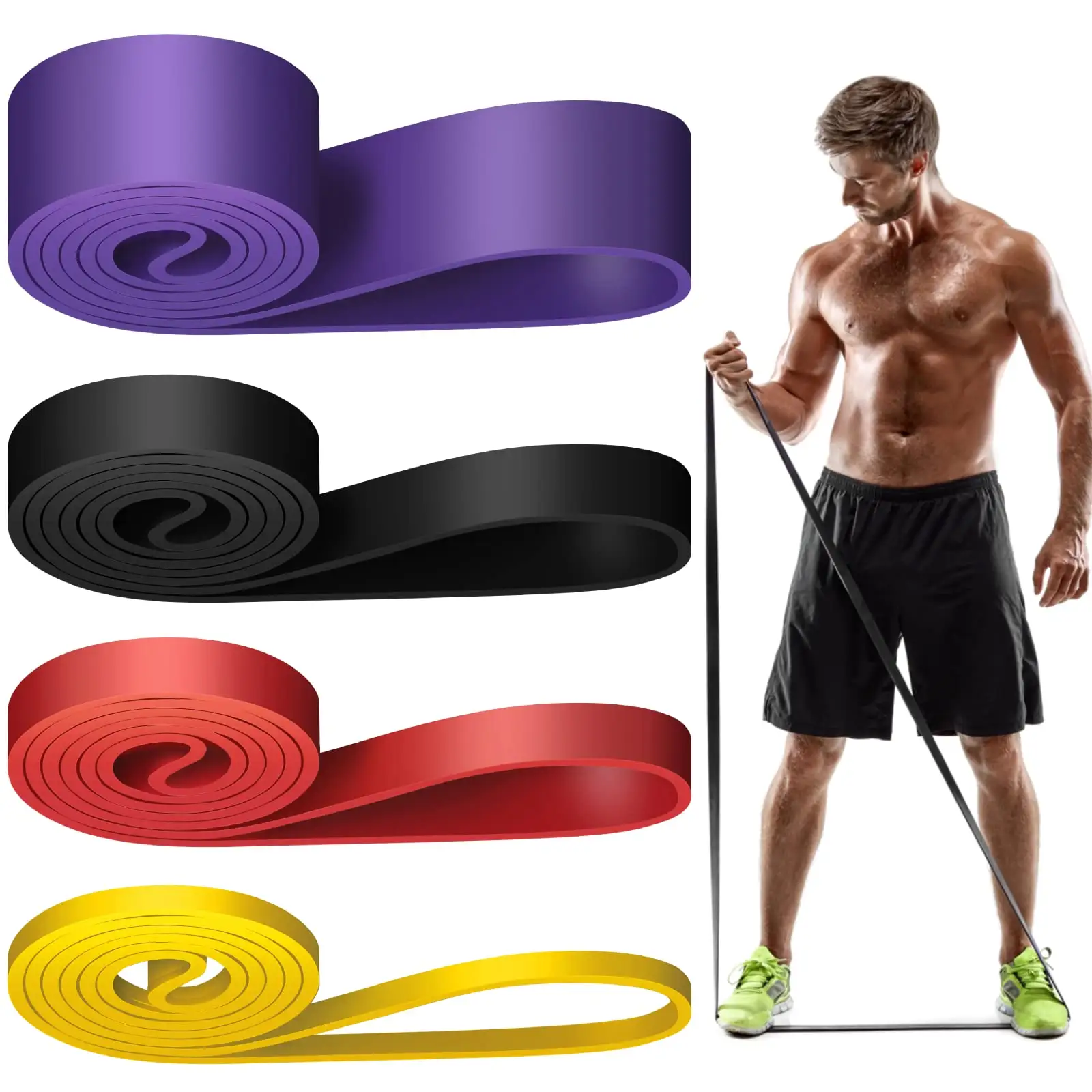 Work out exercise bands pull up assistance bands long strong resistance bands for men