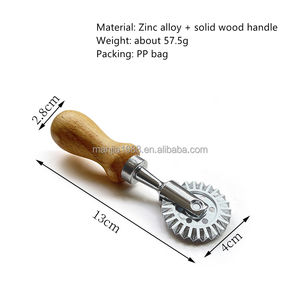 Manjia แม่พิมพ์ปั๊มตัดคุกกี้,สำหรับทำบิสกิตกับมือจับไม้และอุปกรณ์ทำขนมอบขอบร่อง - Product Image 5