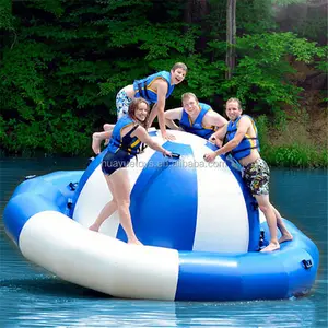 Floating spinner disko perahu tiup aqua twister dapat ditarik piring terbang olahraga air batu gyro permainan