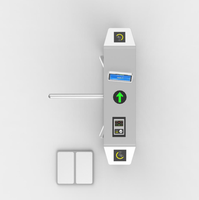 Torniquete Trípode Automático de Acero Inoxidable ESD con Monitoreo de Resistencia en Tiempo Real, Detección de Movimiento, Reinicio, Logotipo Personalizado y Alarma