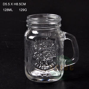 Pot en verre Mason de 4,5 oz avec poignée, idéal <span class=keywords><strong>pour</strong></span> les bougies – Vente chaude - Product Image 2