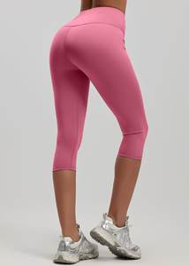 Legging de sport taille haute pour femme, coupe capri, séchage rapide, amincissant, pour yoga, course, gym et fitness - Product Image 5