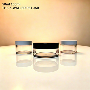Envase Cilíndrico de Plástico Transparente de 100 ml para Cosméticos, Tarro PET de Pared Gruesa para Crema Facial, Tapa de Rosca Vacía, Impresión UV/Digital, Logotipo Personalizado - Product Image 5