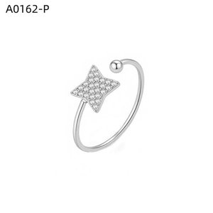 แหวนแฟชั่นประดับเซอร์โคเนีย A0162 สำหรับผู้หญิง เครื่องประดับคุณภาพสูง - Product Image 1