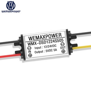 Régulateur abaisseur de tension étanche 12vdc 24vdc à 5vdc <span class=keywords><strong>5a</strong></span> <span class=keywords><strong>12v</strong></span> 24v à 5v convertisseur buck - Product Image 2