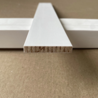 Tablero plano de pino radiata preimprimado blanco para renovación de construcción, tablero de madera con unión dentada FJ