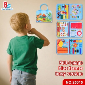 Chất lượng cao tùy chỉnh bận rộn Board Montessori Đồ chơi giáo dục mầm non học tập cảm thấy hoạt động sách yên tĩnh bận rộn cuốn sách cho trẻ em - Product Image 2