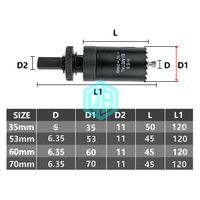 QINBU foret bimétallique HSS 35 - 70mm et coupe-trou pour plaque d'acier inoxydable et forage du bois