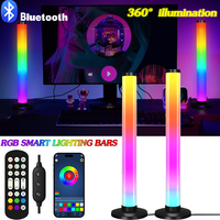 Barre lumineuse LED intelligente avec télécommande 360 °   Lampe d'ambiance lumineuse pour téléviseur, synchronisation musicale DIY, éclairage de jeu