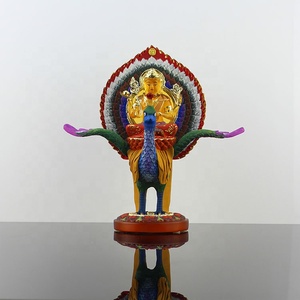 Liuli Fengshui <span class=keywords><strong>chino</strong></span> estatua religiosa * 260*120*270MM ámbar Pavo Real <span class=keywords><strong>Ming</strong></span> Wang estatuas - Product Image 1