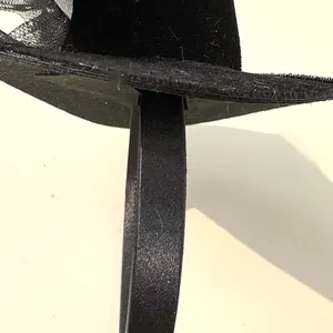 Fascia per capelli con cappello da strega per Halloween Mini ragnatela nera scellerata felpata accessori per velo scintillante per donna fascia