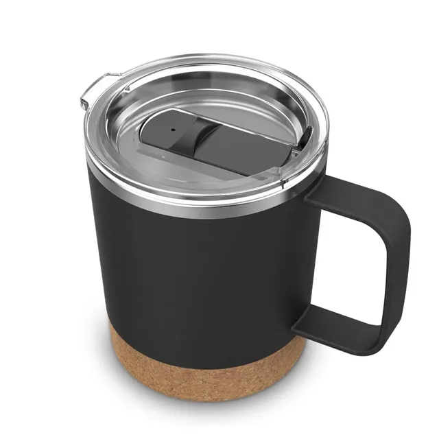 stainless steel coffee mug with handle double wall vacuum insulated water mug travel mug with sliding lid