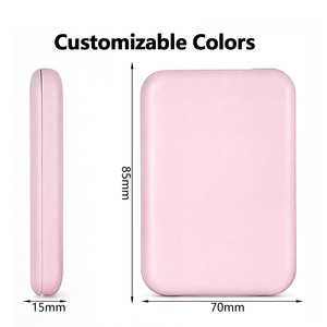 Miroir de maquillage LED pliable compact avec logo de marque privée, avec cadeau promotionnel, miroir portable - Product Image 3