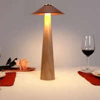Holzoptik Europäische Schlichte DC LED Schreibtischlampe mit Touch-Steuerung für Wohnzimmer und Lesen